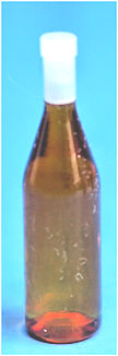 Wine bottle - amber with plastic cap