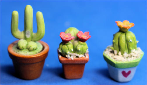 Ceramic cactus - set of 3 - Click Image to Close