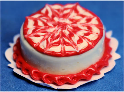 Red and white cake