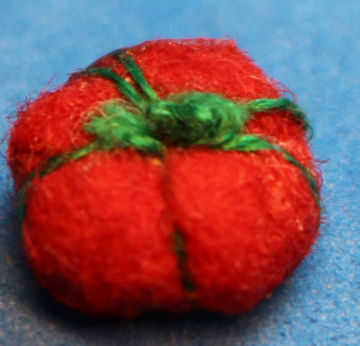 Pin cushion - tomato