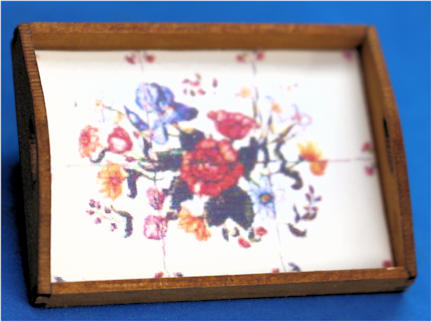 (image for) Wood tray with handles