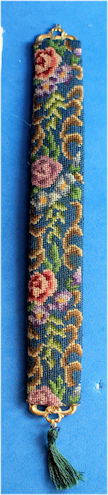 Wall hanging/bell pull - petit point - Click Image to Close