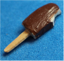 Partial eaten ice cream bar