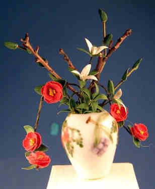 Flower arrangement - camilias