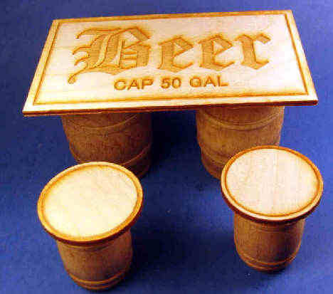 (image for) Barrel pub set rectangle - beer