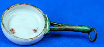 (image for) Grungy skillet - very, very pale green - small