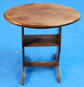 Occasional table -oval with shelf - Click Image to Close