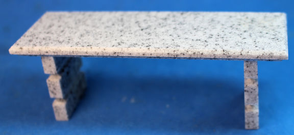 (image for) Garden bench - faux marble - acrylic
