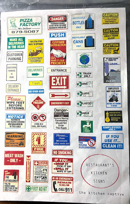 (image for) Restaurant signs kit