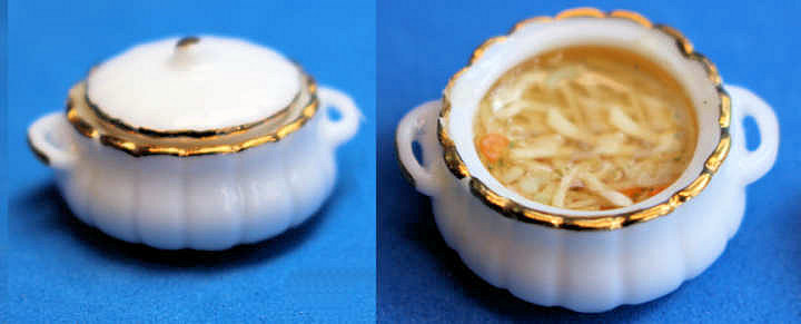 (image for) Chicken noodle soup in tureen