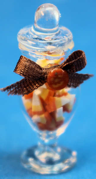 Candy corn in a jar