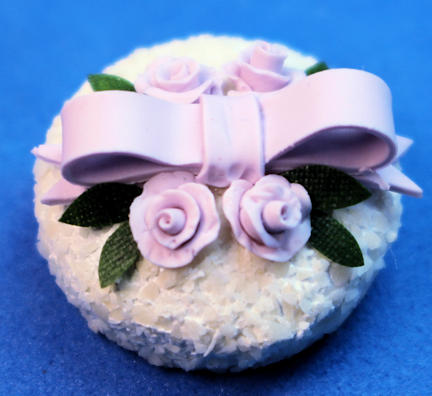 Ribbon and roses cake - Click Image to Close