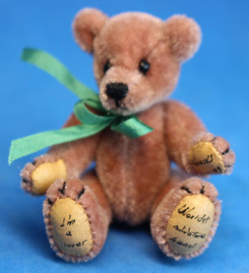 Stuffed animal - lavendar teddy bear - large - Click Image to Close