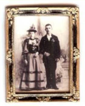 Framed photo - bride & groom
