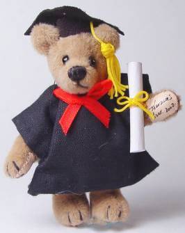 Stuffed teddy bear - The Graduate - Click Image to Close