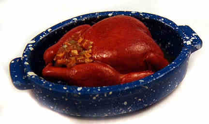 (image for) Turkey cooking - splatterware pan