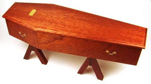 (image for) Coffin on stand