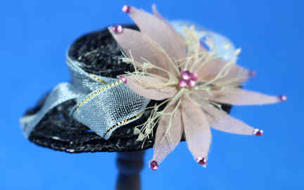 Lady's hat - black straw (image for) Lady's hat - black straw