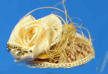 Lady's fascinator hat - straw (image for) Lady's fascinator hat - straw