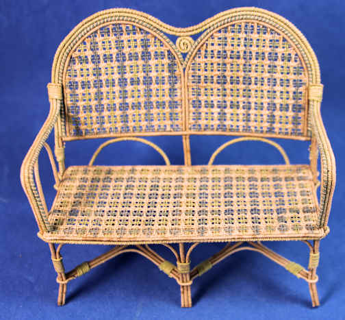 (image for) Wicker settee by Christine Davin - France