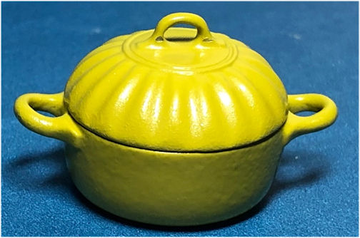 (image for) Cooking pot - round - ribbed lid - lime