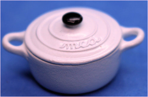 (image for) Cooking pot - round - lined lid - pale pink