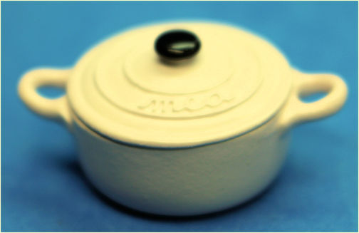 (image for) Cooking pot - round - lined lid - pale yellow