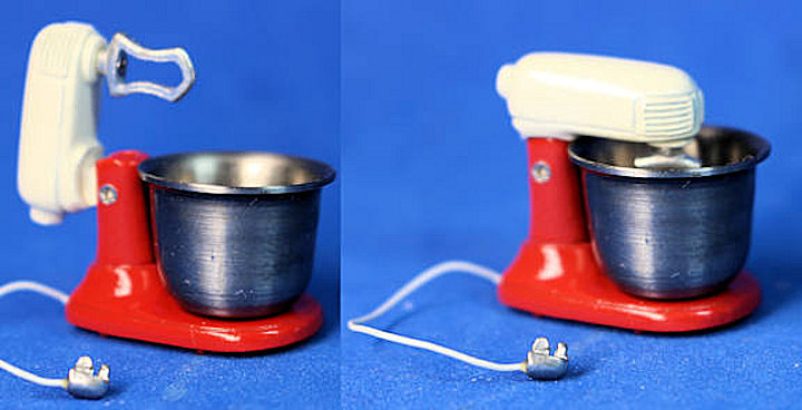(image for) Electric mixer small- red/white