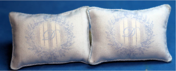 Set of monogrammed pillows