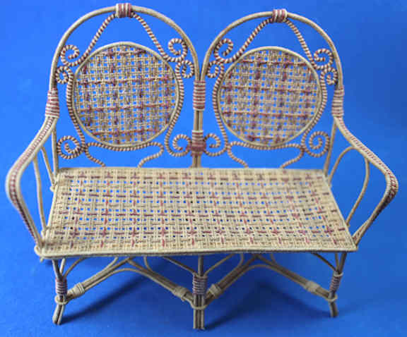 (image for) Wicker settee by Christine Davin - France