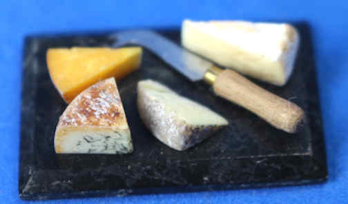 (image for) Cheeses on faux marble board