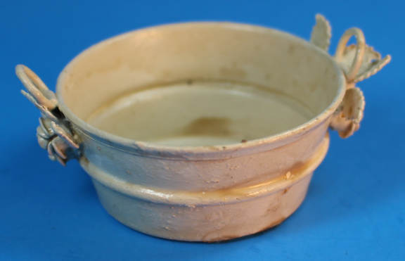 (image for) Wash tub - flower handles - off white