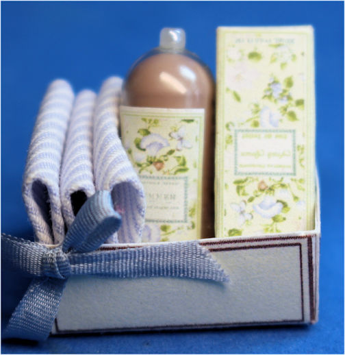 Bath set - blue ribbon