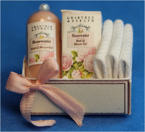 Bath set - pink ribbon