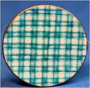 Charger/plate - Provencal Coq blue plaid - Click Image to Close