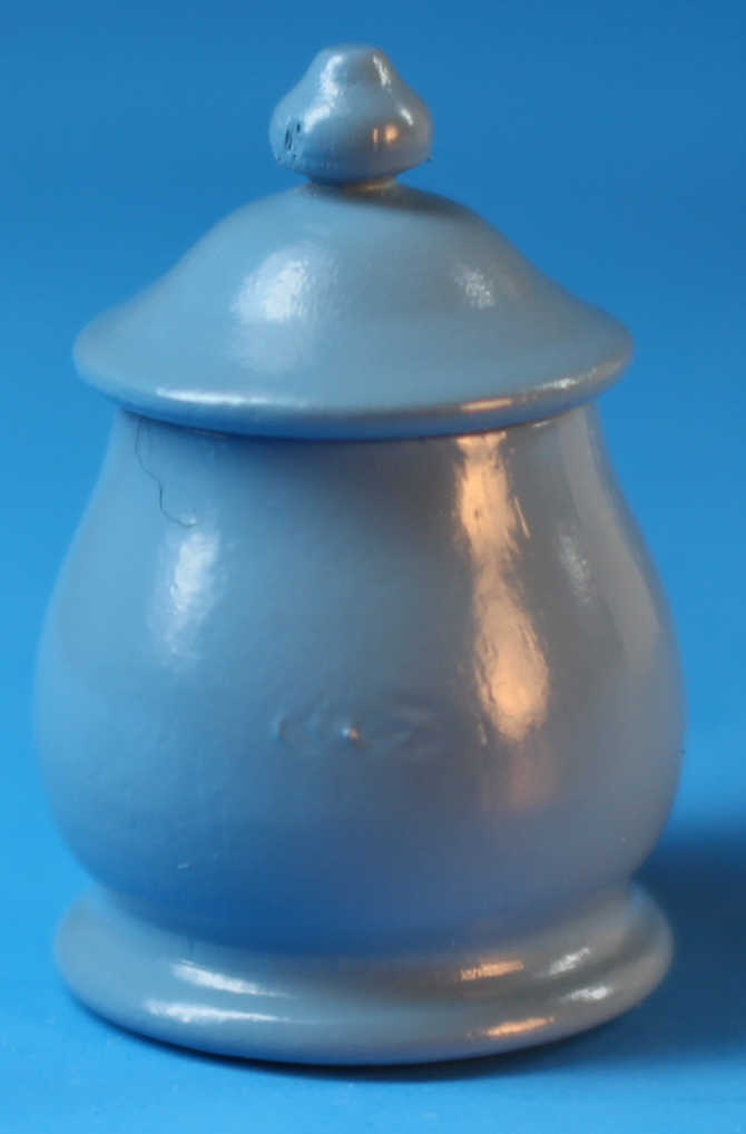 (image for) Storage jar - wood blue