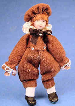 Doll for a doll - Boy in brown outfit - Click Image to Close