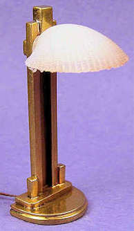 Desk lamp - clam shell shade - Click Image to Close
