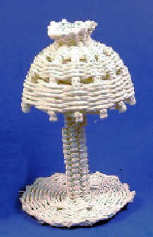 (image for) Table lamp - white wicker