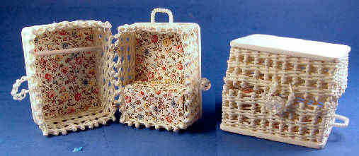 Doll trunk - white wicker