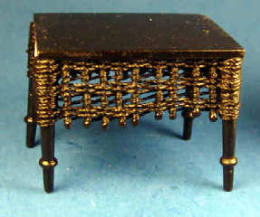 Side table - black wicker square
