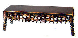 (image for) Coffe table - black wicker rectangle
