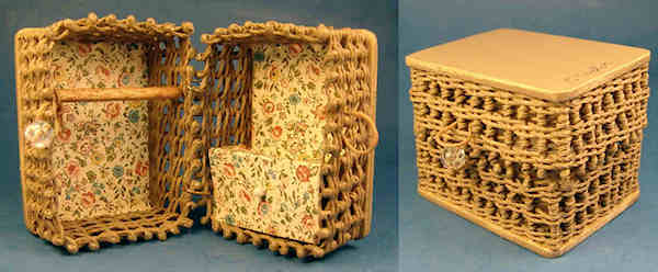 (image for) Doll trunk - natural wicker