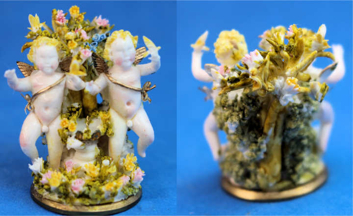 (image for) 2 Cherubs with fountain