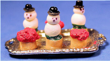 (image for) Snowman cupcakes
