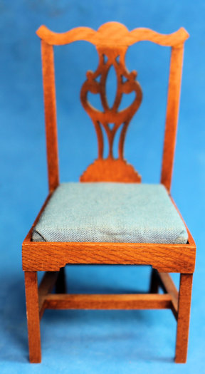 Occasional chair - blue cushion - Click Image to Close