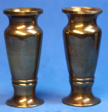 Umbrella/cane stands or large vases - brass pair