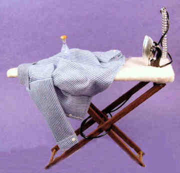 (image for) Ironing board - men's shirt blue