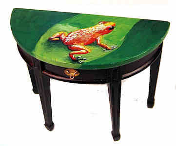 Half round table - tree frog
