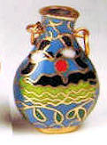 Faux cloisonne vase